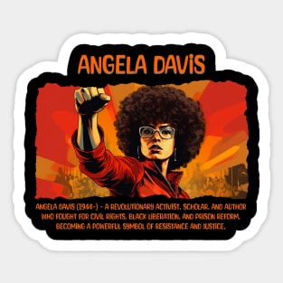 Angela Davis, Black History, Black Woman Sticker